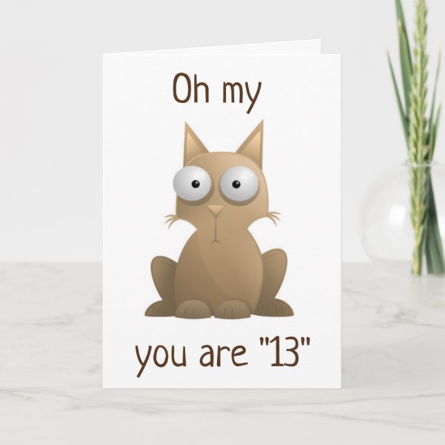 OFFIZIELL EIN ZEHN AM **13** GEBURTSTAG KARTE (Vorderseite)