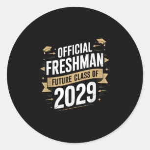 Offiziell eine Freshman Cl von 2029 Abschluss Runder Aufkleber