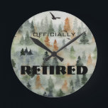 Offiziell ermüdeter Misty Forest oder JEDE WORDS C Runde Wanduhr<br><div class="desc">Wählen Sie aus 3 Größen, eine Wanduhr mit einer scheußlichen Waldszene ist das perfekte Thema für ein männliches Ruhestandsgeschenk, ein Geburtstagsgeschenk für Jäger oder Outdoorsman und vieles mehr. Alle Texte und Schriftart können geändert werden, klicken Sie einfach auf die Schaltfläche KENNEN. Einladungen, Servietten, Teller, Greifkästen, Tasse, Weingeschenke hängen Tags, Geschenke...</div>