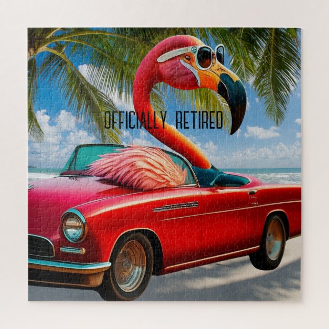 Offiziell erschöpft Flamingo & Convertible am Stra (Vertikal)