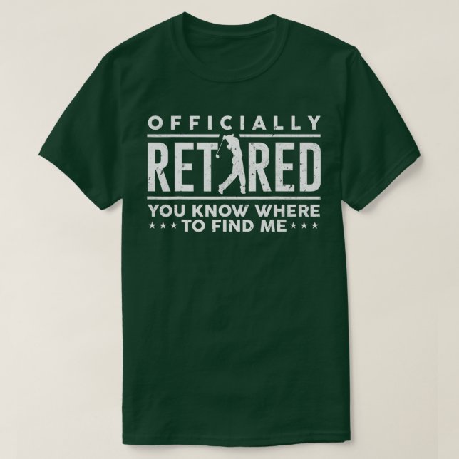 Offiziell erschöpfte Geschenke Golf Vater Golfing  T-Shirt (Design vorne)