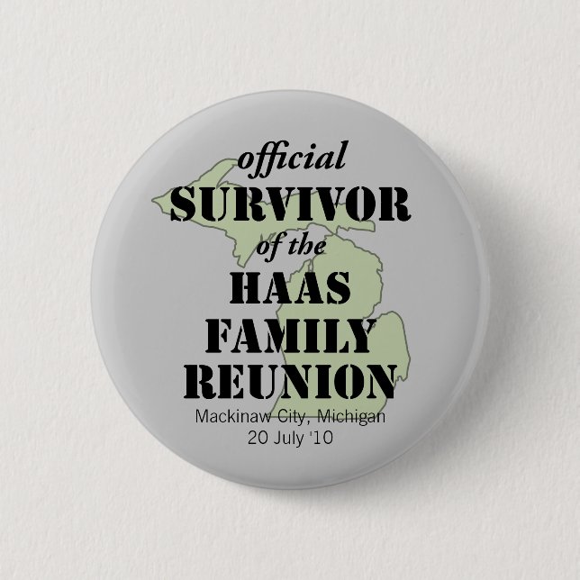 Offiziell Family Wiedersehen Survivor - Michigan G Button (Vorderseite)