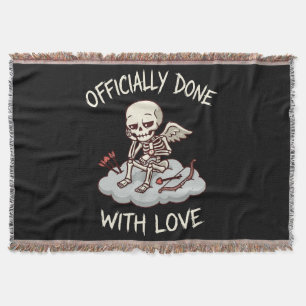 Offiziell Fertig Mit Liebe Skelett Cupid Design Decke