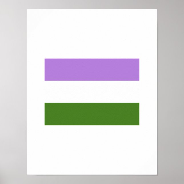 OFFIZIELL GENDERQUEER PRIDE FLAG POSTER (Vorne)