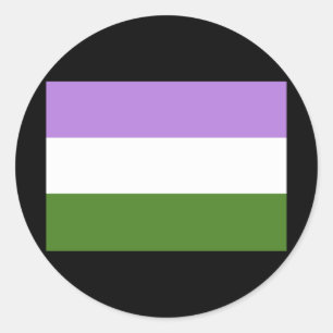OFFIZIELL GENDERQUEER PRIDE FLAG RUNDER AUFKLEBER