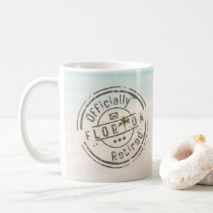 Offiziell im Ruhestand am tropischen Ozean Florida Kaffeetasse