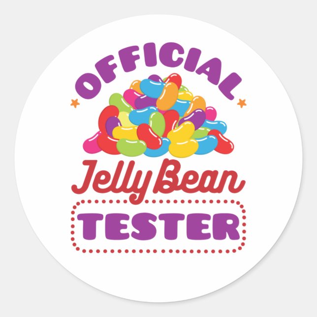 Offiziell Jelly Bean Tester Easter Candy Runder Aufkleber (Vorderseite)