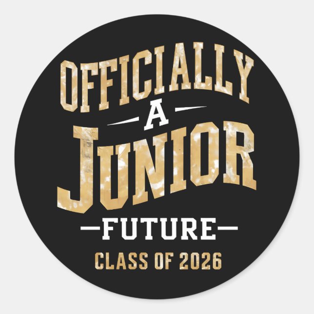 Offiziell Junior Future Class 2026 Runder Aufkleber (Vorderseite)