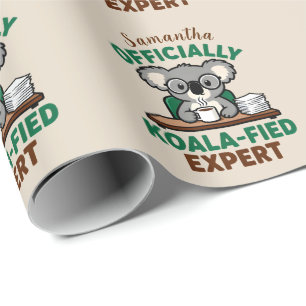 Offiziell Koala-fizierter Experte Lustiger Kaffee- Geschenkpapier
