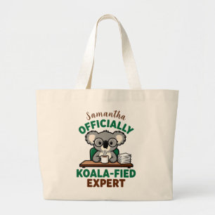 Offiziell Koala-fizierter Experte Lustiger Kaffee- Jumbo Stoffbeutel