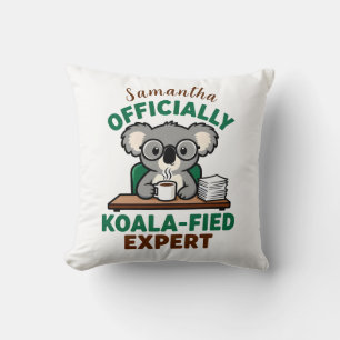 Offiziell Koala-fizierter Experte Lustiger Kaffeew Kissen