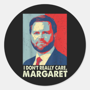 Offiziell kümmere ich mich nicht wirklich um Marga Runder Aufkleber