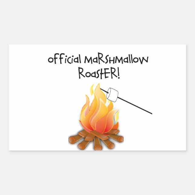 Offiziell Marshmallow Roaster Rechteckiger Aufkleber (Vorderseite)