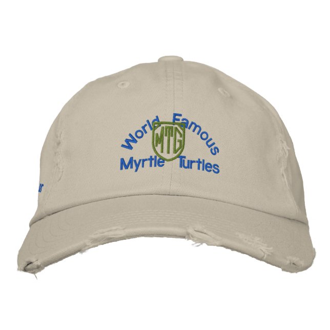 Offiziell Myrtle Turtle Golf Hat Bestickte Kappe (Vorderseite)