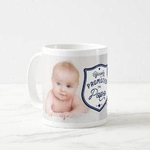 Offiziell nach Papa Abzeichen & Foto befördert Kaffeetasse
