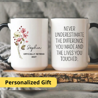 Offiziell Ruhestand Geschenk zum Abschied, Untersc Zweifarbige Tasse