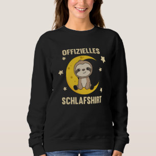 Offiziell Sleep Shirt Sloth Moon Stars Sweet