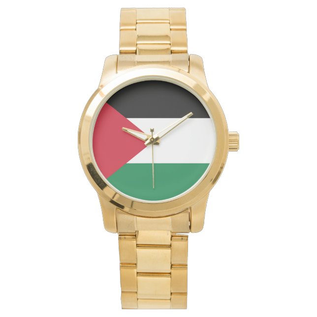 offiziell Staat der palästinensischen Landesflagge Armbanduhr (Vorderseite)