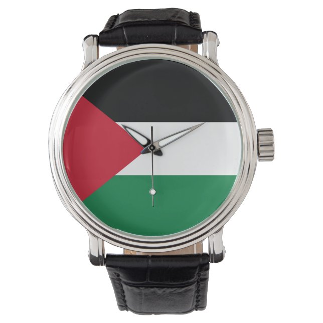 offiziell Staat der palästinensischen Landesflagge Armbanduhr (Vorderseite)