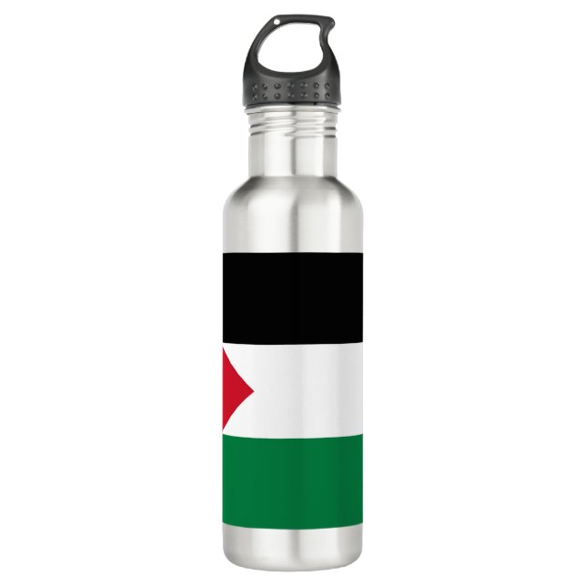 offiziell Staat der palästinensischen Landesflagge Edelstahlflasche (Vorderseite)