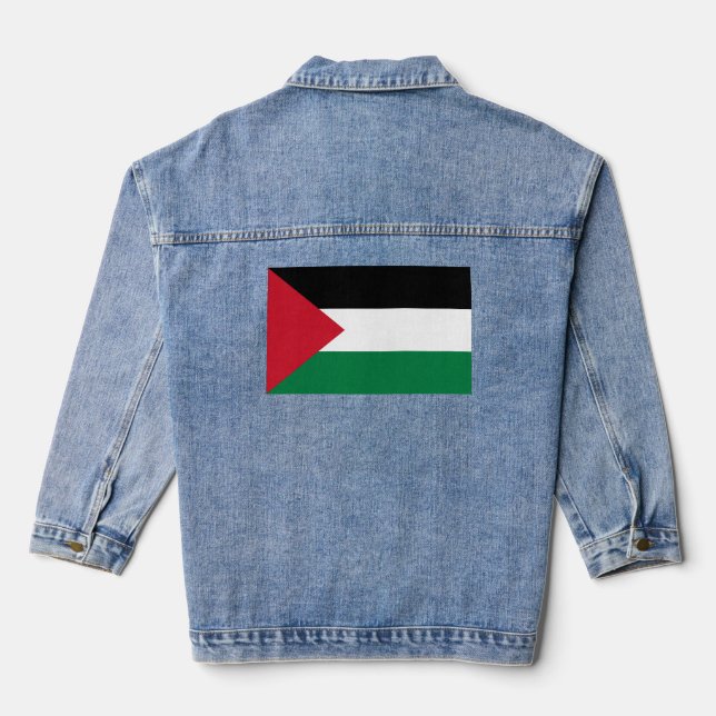 offiziell Staat der palästinensischen Landesflagge Jeansjacke (Rückseite)