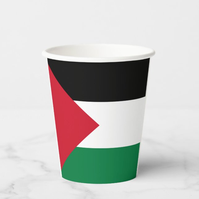 offiziell Staat der palästinensischen Landesflagge Pappbecher (Vorderseite)