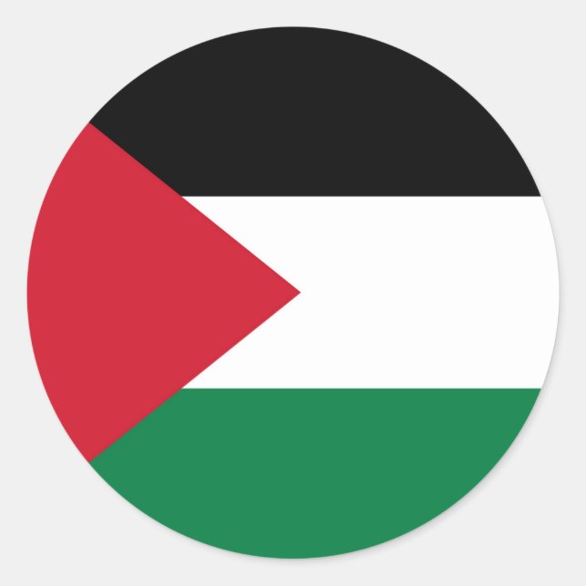offiziell Staat der palästinensischen Landesflagge Runder Aufkleber (Vorderseite)