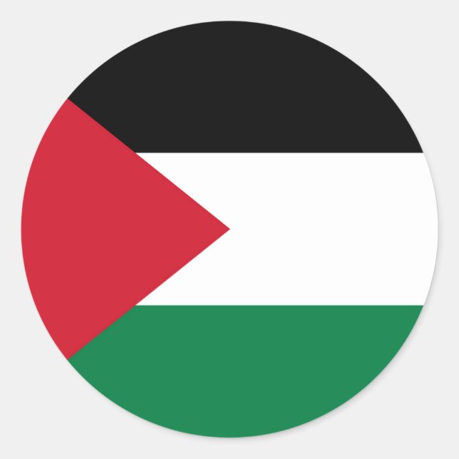 offiziell Staat der palästinensischen Landesflagge Runder Aufkleber (Vorderseite)