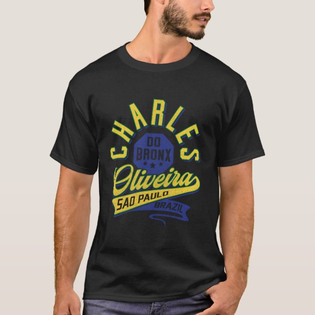 Offiziell Ufc Charles Oliveira Varsity T-Shirt (Vorderseite)