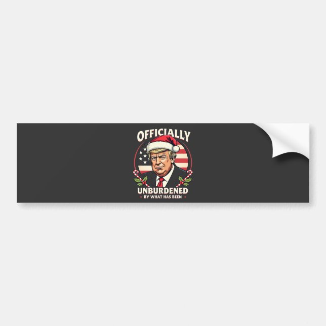 Offiziell unbelastet durch das, was Trump 47. Autoaufkleber (Vorne)