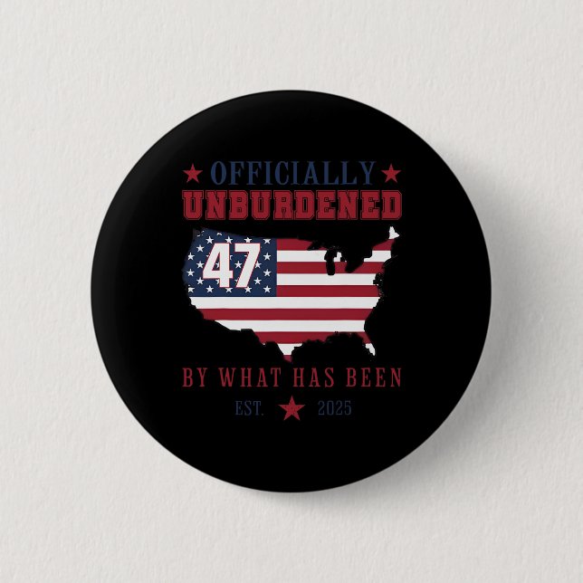Offiziell unbelastet durch das, was Trump Victo wa Button (Vorderseite)