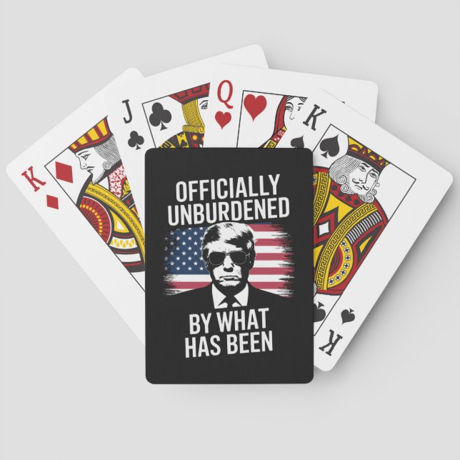 Offiziell unbelastet durch das, was Trump war Spielkarten (Rückseite)