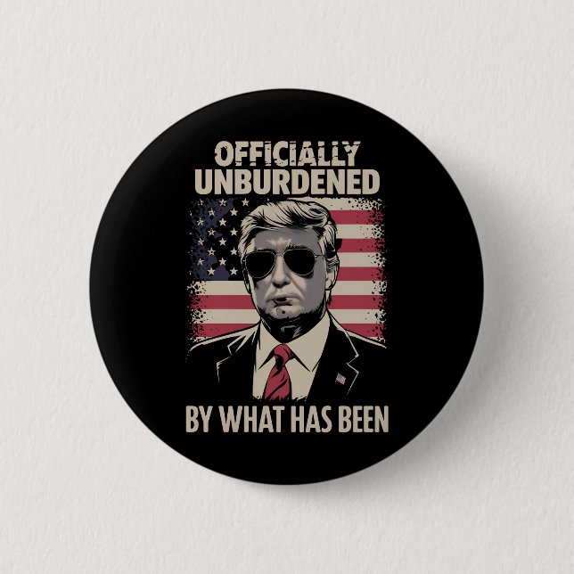 Offiziell unbelastet durch Trump 47 Button (Vorderseite)