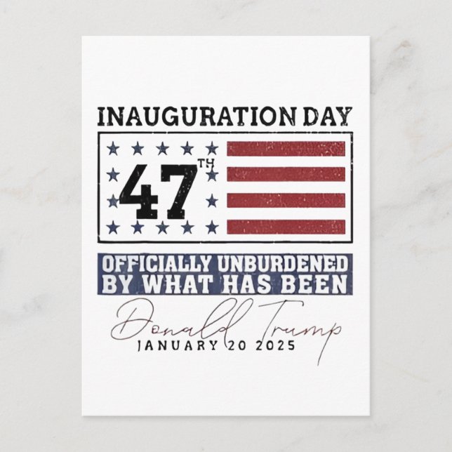 Offiziell unbelastet durch Trump 47 Postkarte (Vorderseite)