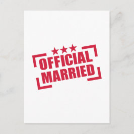 Offiziell Verheiratet Postkarte