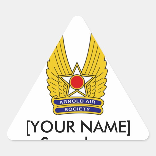 Offizielle Arnold Air Society Triangle-Aufkleber Dreieckiger Aufkleber (Vorderseite)