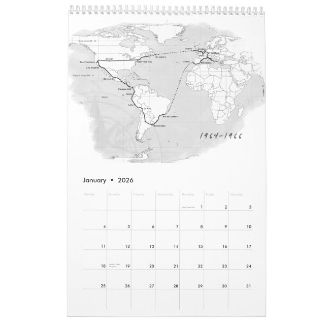 Offizielle Bahnen und Horizont-Kalender Kalender (Jan 2026)