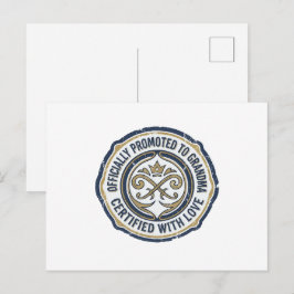 Offizielle Beförderung zur Oma-Ankündigung Postkarte