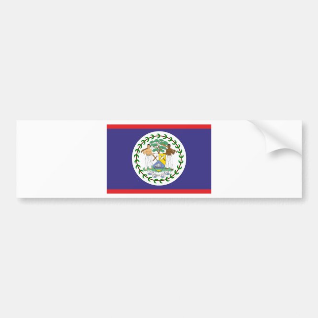 Offizielle Belize-Flagge Autoaufkleber (Vorne)