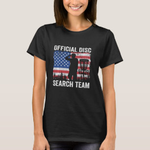 Offizielle Disk Search Team American Flag Frisbee T-Shirt