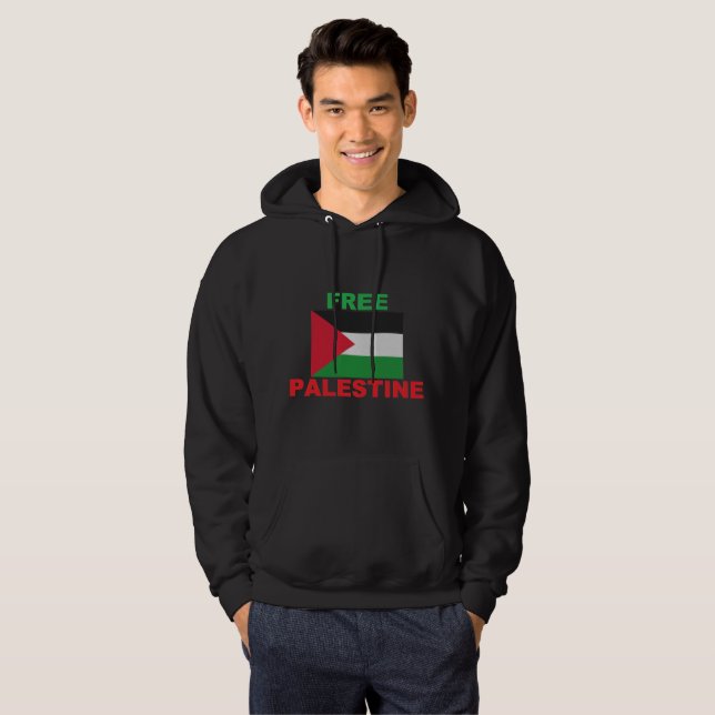Offizielle Fahne des freien Palästinas - Palästina Hoodie (Vorne ganz)
