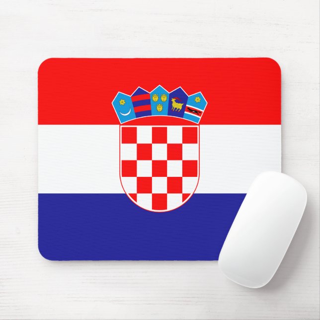 Offizielle Flagge Kroatiens | Emblem-Mauspad  Mousepad (Mit Mouse)