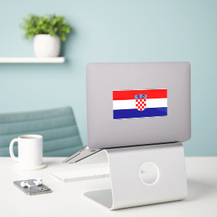 Offizielle Flagge Kroatiens   Nationales Emblem-St Aufkleber