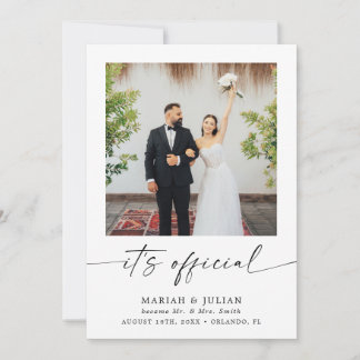 Offizielle Foto-Hochzeitsanzeige