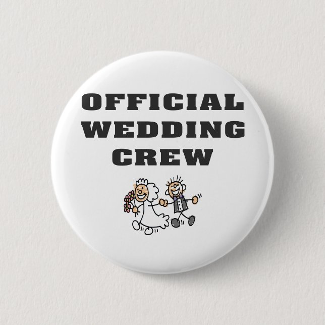 Offizielle Hochzeits-Crew Button (Vorderseite)