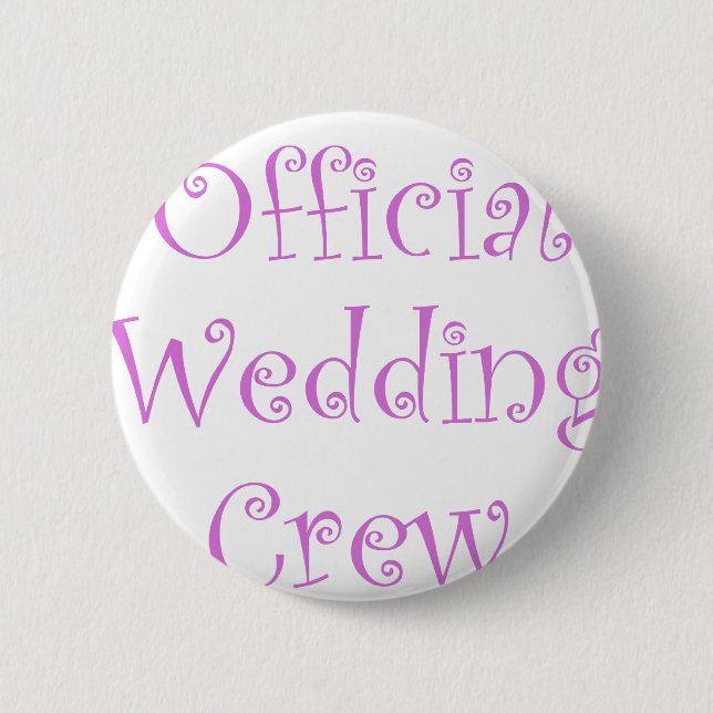Offizielle Hochzeits-Crew Button (Vorderseite)