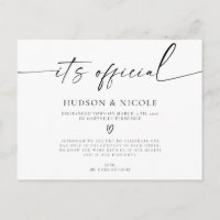 Offizielle Hochzeitsanzeige nach einer heimlichen