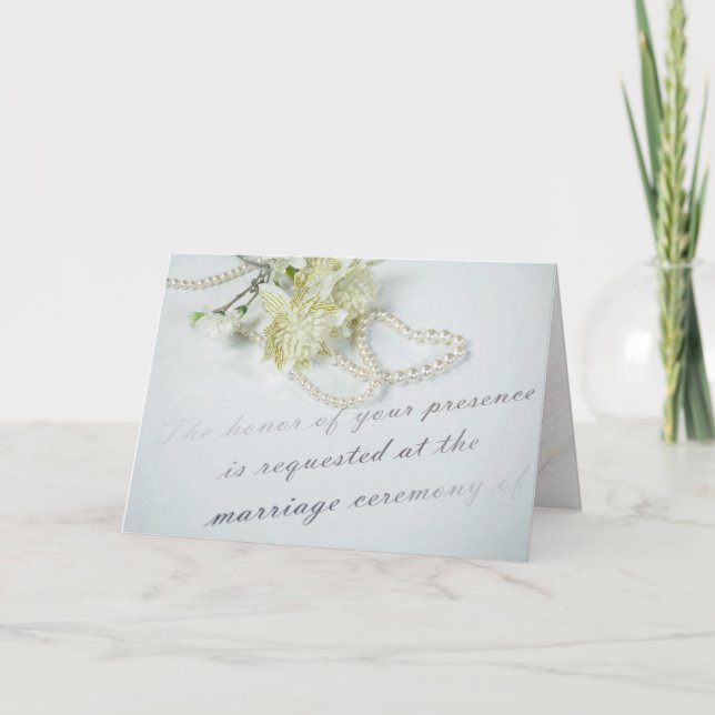 offizielle Hochzeitseinladung für Neuvermählte Karte (Vorderseite)