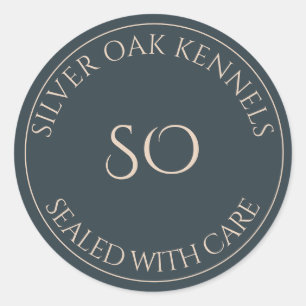 Offizielle Hundezucht "Sealed with Care" Klein Runder Aufkleber