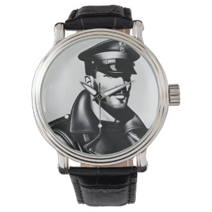 Offizielle Iconic LGBTQ Gay Leather Daddy Biker Ar Armbanduhr